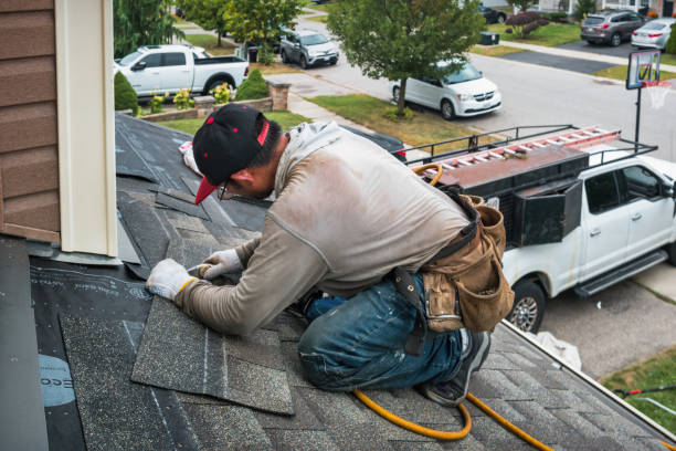 Professional Roof Replacement technician working in Hillsborough, NJ